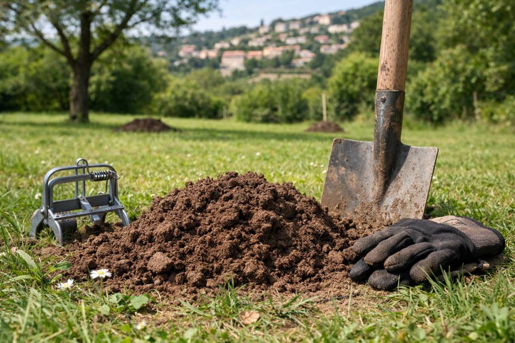 Taupier Saint didier au Mont d'or intervention rapide contre les taupes